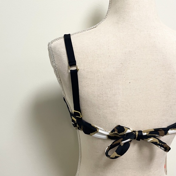 Swim Systems Animal Print Convertible Straps Underwire Push Up Bikini Top Small - Picture 5 of 12